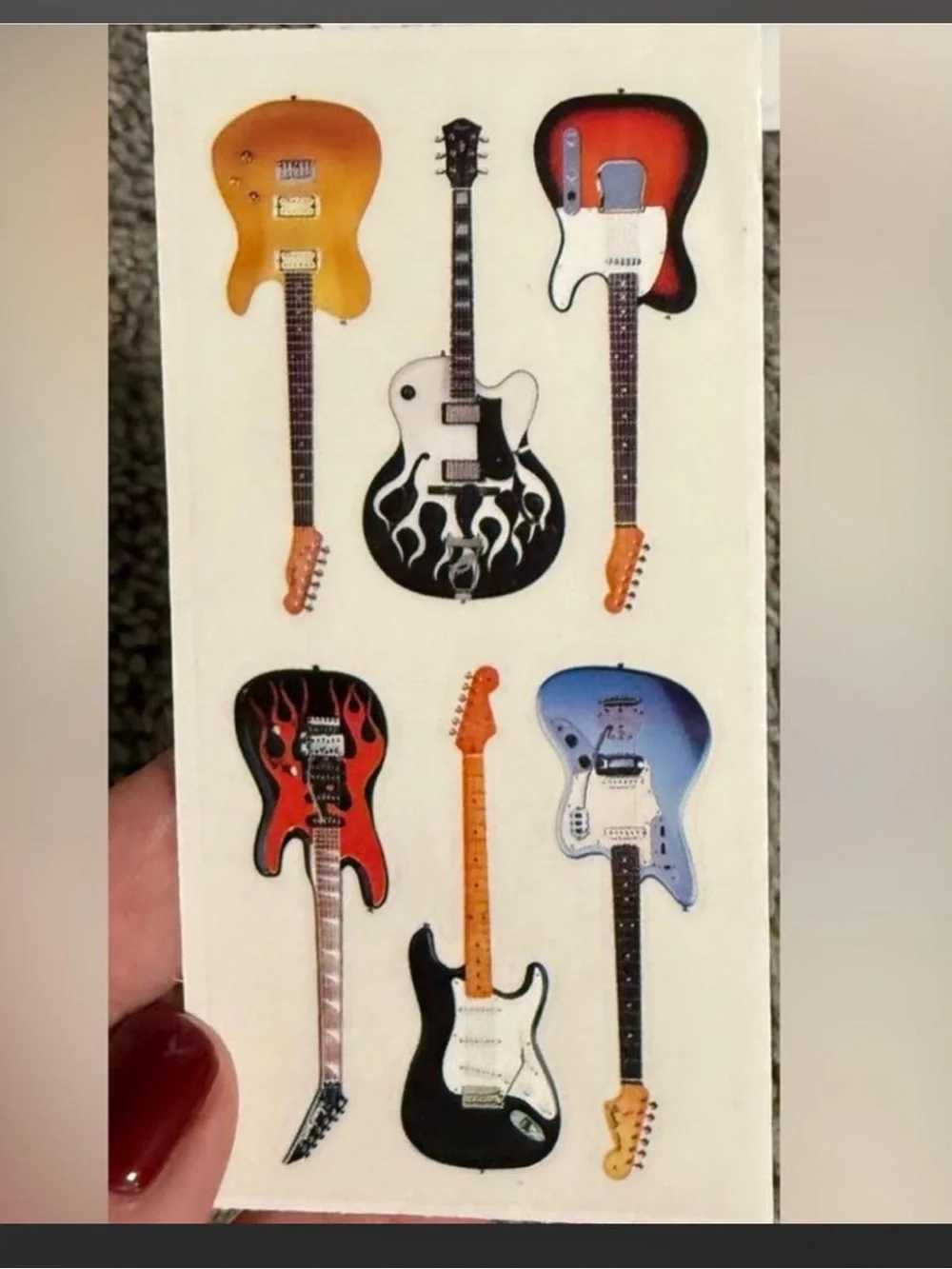 $3 MUSIC GUITAR STICKER SET $3 WHEN BUNDLED WITH 3 OR MORE ITEMS
